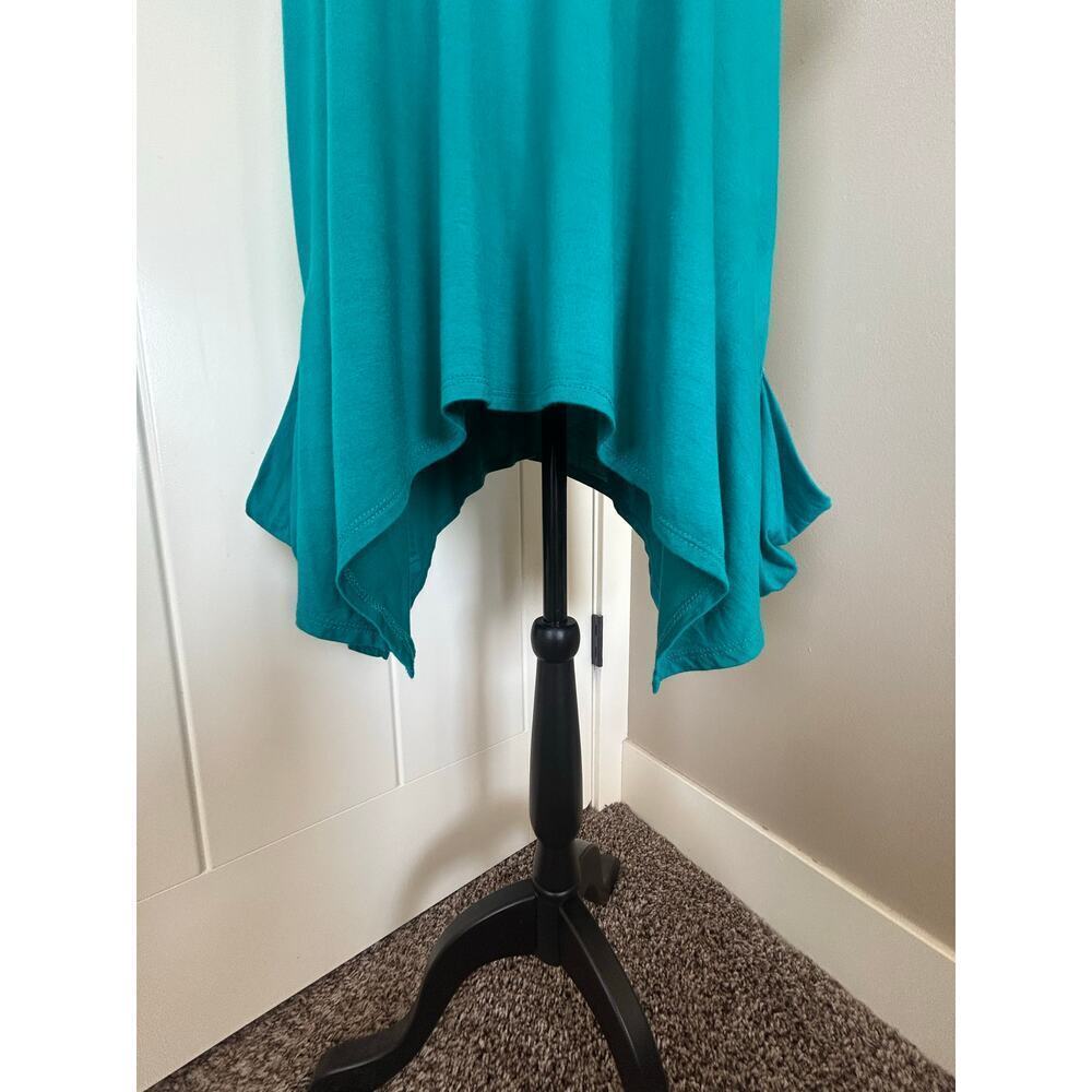Voll Short Sleeved Side Pockets Tunic Top Teal Green Size 1X - Picture 5 of 8
